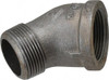 B&K Mueller Size 1-1/4", Class 150, Malleable Iron Black Pipe 45° Street Elbow 150 psi, Threaded End Connection 520-506HC - 62148929