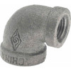 B&K Mueller Size 3/8 x 1/4", Class 150, Malleable Iron Black Pipe 90° Reducing Elbow 150 psi, Threaded End Connection 520-121HC - 62148531