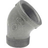 B&K Mueller Size 2", Class 150, Malleable Iron Black Pipe 45° Street Elbow 150 psi, Threaded End Connection 520-508HC - 62148945