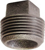 Made in USA Size 2-1/2", Class 125, Cast Iron Black Pipe Square Plug 175 psi, FPT End Connection 0318902608 - 33846718