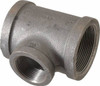 Made in USA Size 2 x 2 x 1-1/4", Class 150, Malleable Iron Black Pipe Reducing Tee 150 psi, Threaded End Connection 2X1B.BMT - 36988145