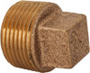 Merit Brass 1-1/2" MNPT Square Head Plug 125 psi, Brass XNL117-24 - 63021307