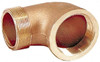 Merit Brass 1" FNPT x MNPT 90° Street Elbow 125 psi, Brass XNL103-16 - 63330377