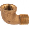 Merit Brass 1/2" Brass Pipe 90° Street Elbow FBSPT x MBSPT Ends, Class 125 XB103-08 - 60285210