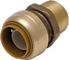 SharkBite 1/2 x 1/2" Brass Pipe Adapter Push-to-Connect x MNPT Ends, 200 psi, Brass Finish, Class Rigid U120LF - 33279050