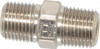 Value Collection 1/8" Brass Pipe Hex Nipple MNPT Ends, 1,000 psi, Nickel Plated Finish PC122NB-2 - 74027053