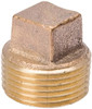 Value Collection 1" Red Brass Pipe Plug MPT Ends, 125 psi, Red Brass Finish, Class 125 458-095NL - 45883451