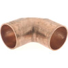 Mueller Industries 3/4" Wrot Copper Pipe 90° Elbow C x C, Solder Joint W 01634 - 36891059