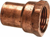 Mueller Industries 3/8" Wrot Copper Pipe Adapter C x F, Solder Joint W 01225 - 36890259