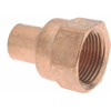 Mueller Industries 1/2 x 3/4" Wrot Copper Pipe Adapter C x F, Solder Joint W 01230 - 36890382