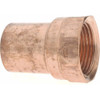 Mueller Industries 1" Wrot Copper Pipe Adapter C x F, Solder Joint W 01263 - 36890283