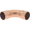 Mueller Industries 1" Wrot Copper Pipe 90° Long Radius Elbow C x C, Solder Joint W 02747 - 36891307