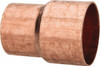Mueller Industries 1-1/2 x 1-1/4" Wrot Copper Pipe Reducer Coupling C x C, Solder Joint W 01064 - 36890002