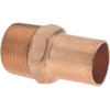 Mueller Industries 3/4" Wrot Copper Pipe Adapter FTG x M, Solder Joint W 01446 - 36890754