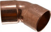 Mueller Industries 1-1/2" Wrot Copper Pipe 45° Elbow C x C, Solder Joint W 03055 - 36890879