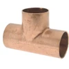 Mueller Industries 1-1/4" Wrot Copper Pipe Tee C x C x C, Solder Joint W 04068 - 36891414