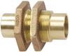 NIBCO 1-1/2" Cast Copper Pipe Bulkhead C x C, Pressure Fitting B350500 - 71941652