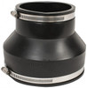 Fernco 6 x 4" PVC Flexible Pipe Coupling with Clamp 6" Long, Pipe x Pipe, Stainless Steel Clamp 1056-64 - 82978784