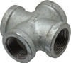B&K Mueller 3/4" Galvanized Malleable Iron Pipe Cross Threaded Ends, 300 Liquid & Gas psi, 150 Steam psi 511-004HN - 62147574
