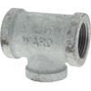 Value Collection 1 x 1 x 3/4" Galvanized Malleable Iron Pipe Reducing Tee Threaded Ends, 300 Liquid & Gas psi, 150 Steam psi G130R 25X20 - 36988236