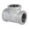 Value Collection 1" Galvanized Malleable Iron Pipe Tee Threaded Ends, 300 Liquid & Gas psi, 150 Steam psi MSC-62147269 - 62147269