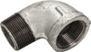 Value Collection 1-1/4" Galvanized Malleable Iron Pipe 90° Street Elbow Threaded Ends, 300 Liquid & Gas psi, 150 Steam psi G92 32 - 36989366