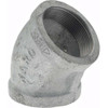 Value Collection 2" Galvanized Malleable Iron Pipe 45° Elbow Threaded Ends, 300 Liquid & Gas psi, 150 Steam psi G120 50 - 36989127