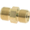 Dixon Valve & Coupling 1/8 Male MNPSM Industrial Pipe Hex Nipple 1,000 psi, Brass 1760202C - 48773956