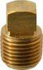 Eaton 1/8 Male MNPTF Industrial Pipe Square Head Plug 1,200 psi, Brass, 9/16" OAL 3151X2 - 09723362