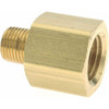 Eaton 1/8 Male 1/4 Female MNPTF x FNPTF 3/4" Hex Industrial Pipe Adapter 1,200 psi, Brass, 1-1/16" OAL 3200X4X2 - 09723503
