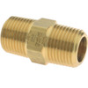 Eaton 3/8 Male MNPTF 11/16" Industrial Pipe Hex Nipple 1,200 psi, Brass, 1-7/16" OAL 3325X6 - 09723826