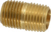 Parker Hannifin 1/4 Male MNPTF Industrial Pipe Close Nipple 1,000 psi, Brass, 0.88" OAL 215PN-4 - 83295105