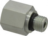 Parker Hannifin 7/16-20 Male 1/4 Female Male Straight Thread O-Ring x Female NPTF 3/4" Hex Industrial Pipe Adapter 6,000 psi, Zinc Plated Steel, 1-3/16" OAL 4-1/4 F5OG-S - 72517949