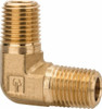 Parker Hannifin 1/4 Male MNPTF Industrial Pipe 90° Male Elbow 1,000 psi, Brass 1204P-4 - 83295964