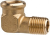 Parker Hannifin 1/4 Male 1/4 Female MNPTF x FNPTF Industrial Pipe 90° Street Elbow 1,000 psi, Brass 1202P-4-4 - 83295774