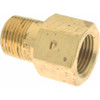 Parker Hannifin 3/8 Male 3/8 Female MBSPT x FNPTF 7/8" Hex Industrial Pipe Adapter 1,000 psi, Brass, 1-3/8" OAL X3/8F3HG-B - 60041639