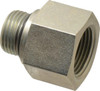 Parker Hannifin 7/8-14 Male 3/4 Female Male Straight Thread O-Ring x Female NPTF 1-3/8" Hex Industrial Pipe Adapter 4,000 psi, Zinc Plated Steel, 1-5/8" OAL 10-3/4 F5OG-S - 72517881