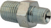 Parker Hannifin 1/2 x 3/8 Male MNPTF 7/8" Industrial Pipe Hex Nipple 6,000 psi, Zinc Plated Steel, 1-11/16" OAL 1/2 X 3/8 FF-S - 72519697