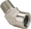Parker Hannifin 1/2 Male 1/2 Female MNPTF x FNPTF Industrial Pipe 45° Street Elbow 3,000 psi, Zinc Plated Steel 1/2 CD45-S - 72517121