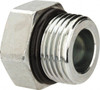Parker Hannifin 1-1/16-12 Male Male Straight Thread O-Ring 1-1/4" Industrial Pipe Hex Head Plug 6,000 psi, Zinc Plated Steel, 1-1/16" OAL 12 P5ON-S - 72518822