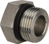 Parker Hannifin 1-3/16-12 Male Male Straight Thread O-Ring 1-3/8" Industrial Pipe Hex Head Plug 5,500 psi, Zinc Plated Steel, 1-1/16" OAL 14 P5ON-S - 72518830