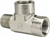 Parker Hannifin 1/2 Male 1/2 Female MNPTF x FNPTF Industrial Pipe Street Tee 3,000 psi, Zinc Plated Steel 1/2 MRO-S - 72519564