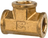 Parker Hannifin 1/2 Female FNPTF Industrial Pipe Female Tee 1,000 psi, Brass 1203P-8 - 66510454