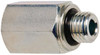 VOSS M12x1.5 Male 1/4 Female Male Metric x FNPT 3/4" Hex Industrial Pipe Adapter Zinc Plated Carbon Steel, 1-3/8" OAL PM 0412 - 84433473