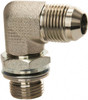 VOSS 3/4-16 x M18x1.5 Male MJIC x Male Metric Industrial Pipe 90° Elbow Adapter Zinc Plated Carbon Steel JM 0818-90 - 84433200