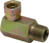 Weatherhead 3/8-18 Male 1/4-18 Female FNPSM x MNPT Industrial Pipe 90° Elbow Adapter 2,500 psi, Steel 2047-4-6S - 09725433