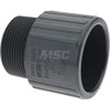 PRO-SOURCE 1-1/2" PVC Plastic Pipe Male Adapter Schedule 80, Slip x MIPT End Connections PS11MD3-08-0040 - 37001005