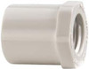 Value Collection 1/2 x 1/4" PVC Plastic Pipe Bushing Schedule 40, Spig x FIPT End Connections 438-072 - 01992916
