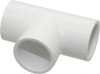 Value Collection 1" PVC Plastic Pipe Tee Schedule 40, Slip x Slip x Slip End Connections 401-010 - 36998458