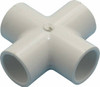 Value Collection 1/2" PVC Plastic Pipe Cross Schedule 40, All Slip End Connections 420-005 - 36999084